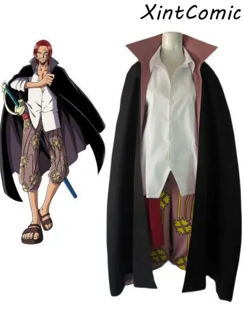 

Japanese Anime ONE PIECE New World Four Emperors Shanks Cosplay Costumes Suit Adult Halloween Christmas Costumes