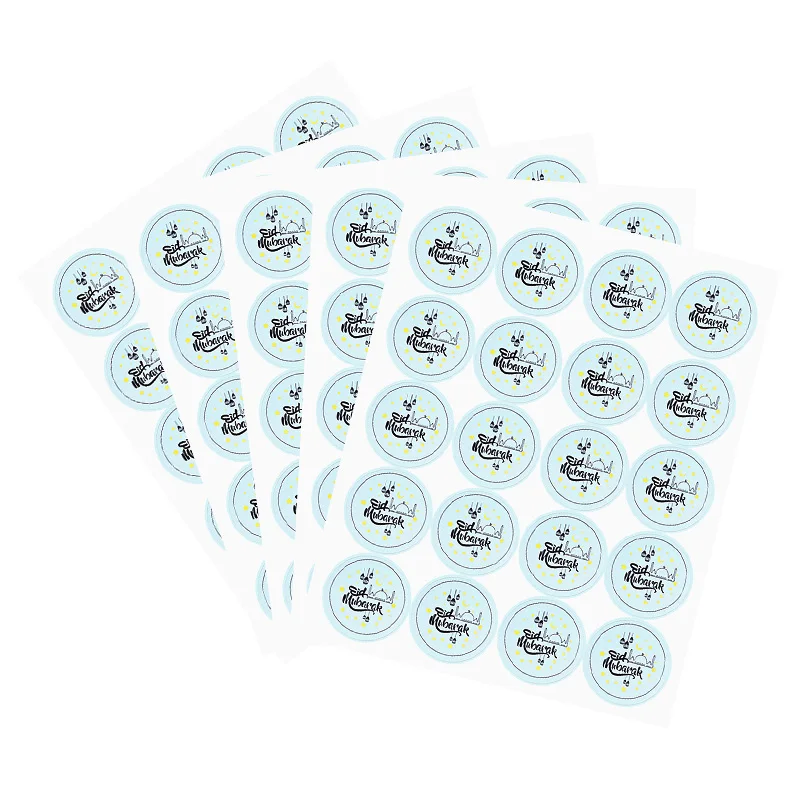 60PCS B01 60pcs-120cps ИД Мубарак Декор коробка с наклейками Этикетка Бумага Печать подарок наклейки ИД Рамадан Мубарак украшения Исламские мусульманские подарки - Цвет: 60PCS B01