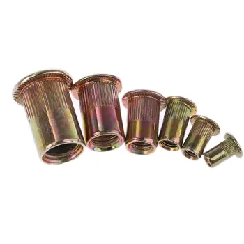 

175pcs Set Rivet Nut Kit Mixed Zinc Steel Rivnut Insert Nutsert Threaded M3-M10