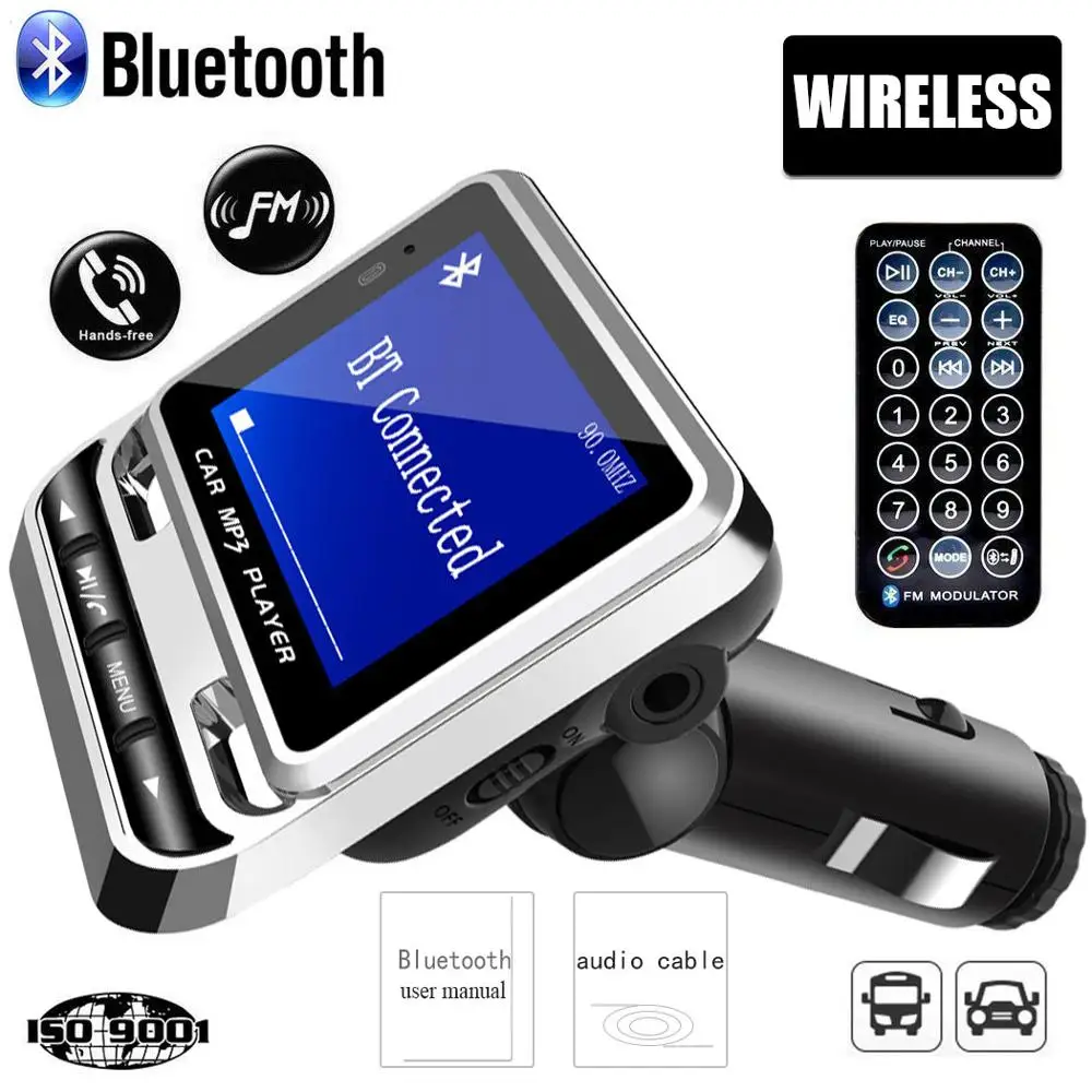 USB зарядное устройство fm-передатчик FM12B автомобильный комплект Bluetooth беспроводной Авто Bluetooth Mp3 плеер для iPhone SE 7 7Plus 6 6S и Android