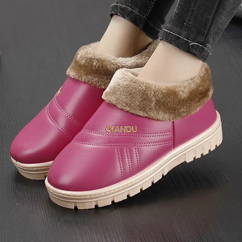 

Winter Cotton Women's Slippers Thick-soled Month Waterproof Plush Unisex Slippers Home Indoor Cotton Couple Slippers