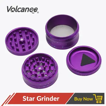 

Volcanee 1PC Grinder with Sound Aluminum Alloy 63MM 4 Layer Sharp Teeth Tobacco Spice Crusher Fit Dry Herb E Cig Accessories