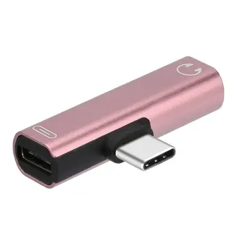 

Type-c Headphone Adapter Typeccable Audio Adapter Charging Audio Combo 2 IN 1Audio Charging Connector Splitter Charger