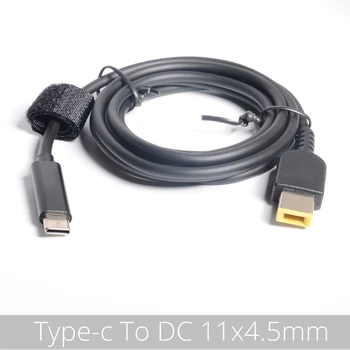 

Power Supply Adapter Cable Type-C Male To Square Tip Male Converter Cord For Lenovo Thinkpad Laptop Computer New