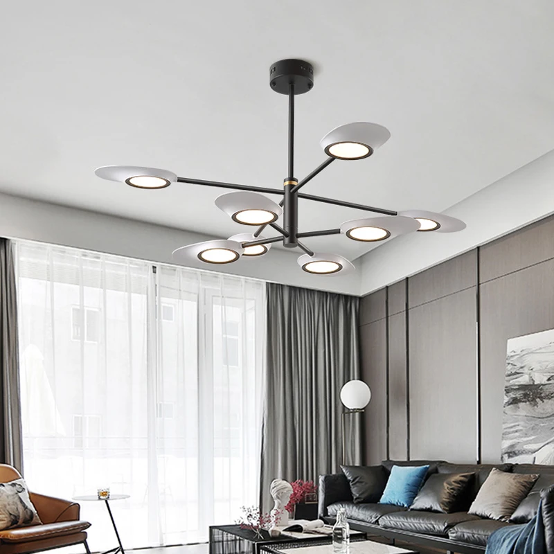 

Simple modern led chandelier creative home Nordic American style chandelier atmosphere warm dining room chandelier