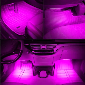 

DC12V 1 To 4 Universal Car LED Decoration Lamps Set Car Cigarette Lighter Type Auto Interior Atmosphere Lights