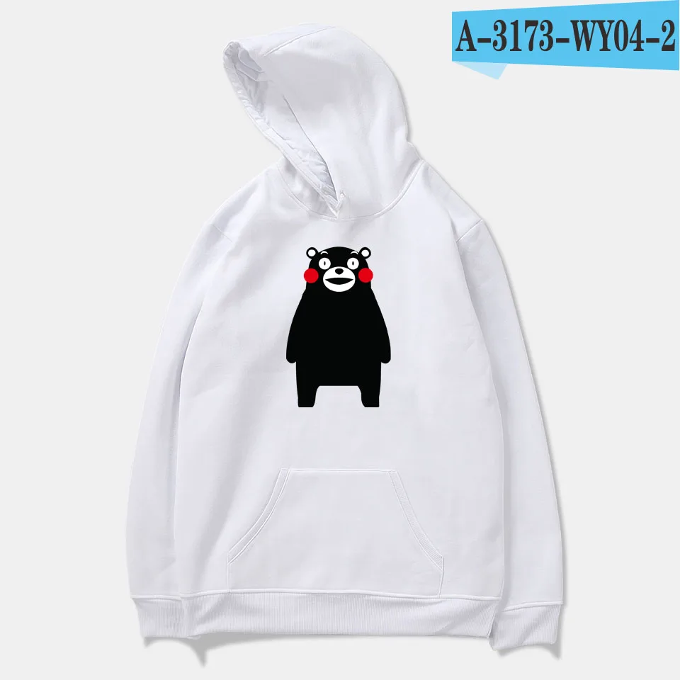 Горячая Распродажа каваи мультфильм Кумамон толстовки для мужчин/женщин с длинным рукавом повседневные толстовки мультфильм спортивный костюм теплые загрязнители - Цвет: white