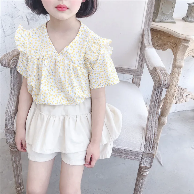 Tao. catkids/Коллекция года; летняя одежда; новые модели; Универсальные однотонные шорты в Корейском стиле; юбка-брюки для девочек; короткие брюки