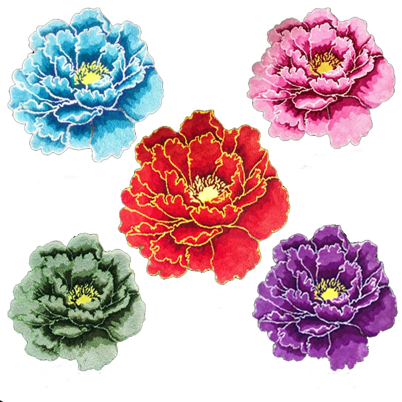 Новый Цветочный Коврик Флокированный с розой флокирующий ковер для