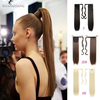 

XUANGUANG 24 inches Fashion Long hair Fashion Straight hair Hair extension High temperature and heat resistance