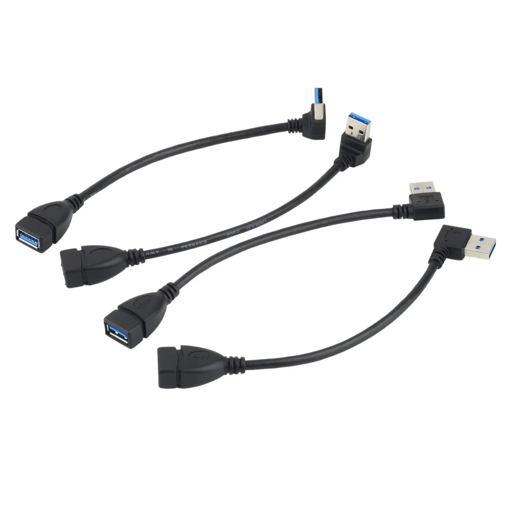 Удлинители USB 3,0 папа А-мама а 90 градусов шнуры питания и удлинители Удлинитель кабель синхронизации данных соединители адаптер