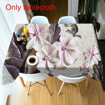 

Dustproof Cover Ornament Table Cloth Hotel Party Wedding Soft Dining Room Mat Accessories DIY Home Decoration Floral Print