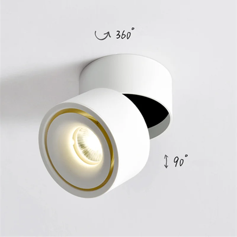 Surface Mounted Mini Embedded COB LED Downlights 5W 7W 12W 360 degree rotation LED Ceiling Lamp Spot Light Downlight