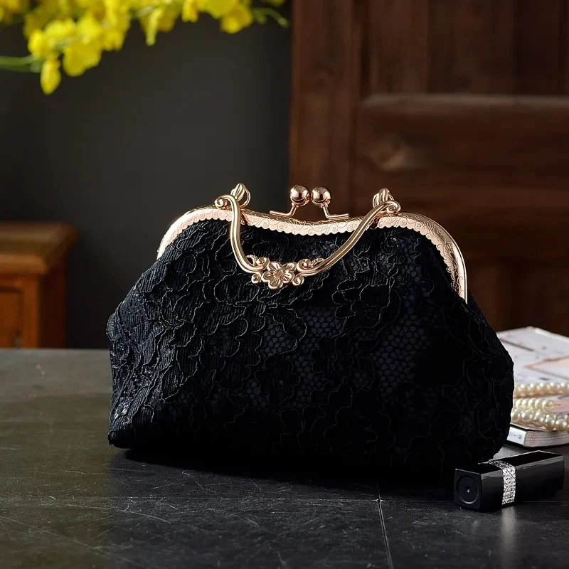 Mariko London Black Lace Bag, Women's Fashion, Bags & Wallets, Purses &  Pouches on Carousell
