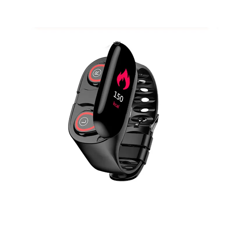 M1 новейший монитор сердечного ритма женские умные часы мужские с мини Bluetooth наушниками фитнес-трекер кровяное давление смарт-браслет