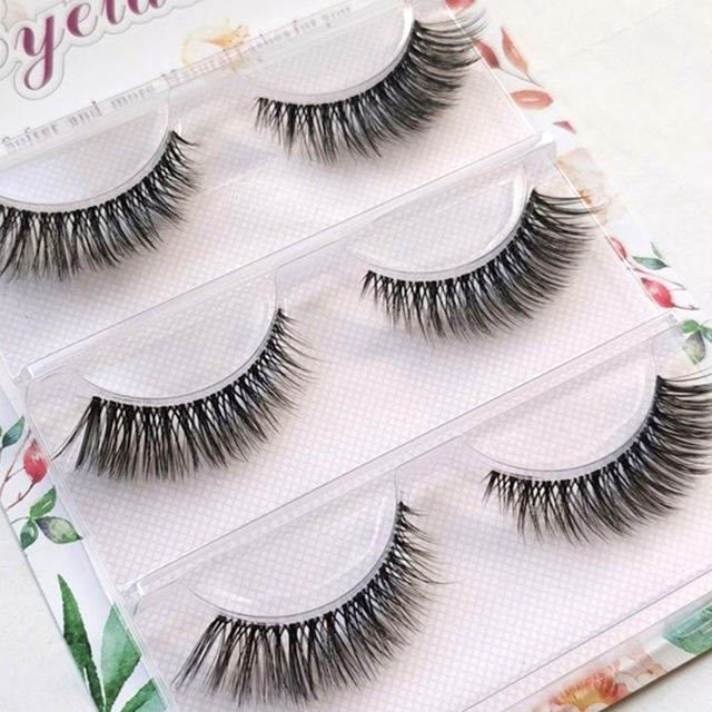 Wholesale Mink Eyelashes 3pair lashes invisible band mink lashes reusable false eyelashes Makeup in Bulk