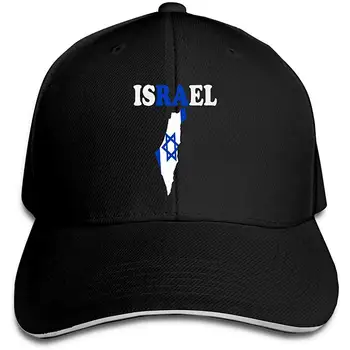 

TSDFCIsrael Text with Flag Map Men Womens Trucker Hat Baseball Cap