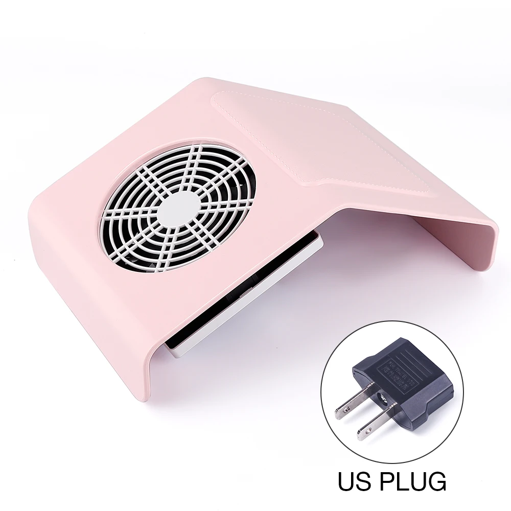 US PLUG (100-110V) 40 Вт всасывающий пылесборник для ногтей Вентилятор пылесос маникюрный аппарат инструменты мешок для сбора пыли дизайн ногтей маникюрный салон Инструменты - Цвет: US PLUG (100-110V)