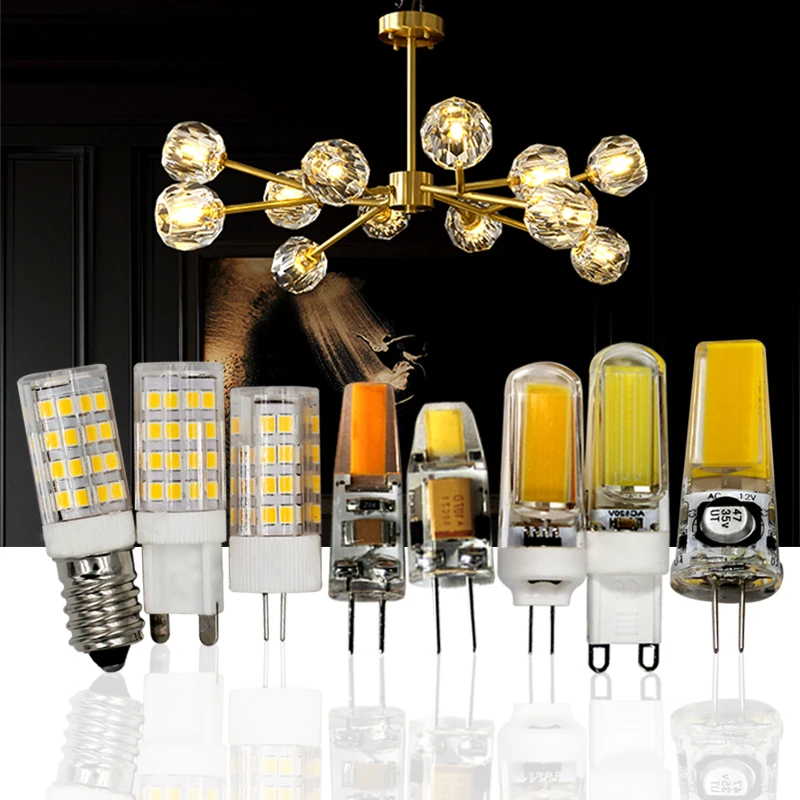 

LED Lamp G4COB 12V G9 220V 3W 5W 6W 7W 9W E14 110V Light Bulb warm white cold white Crystal Chandeliers Light Bulb