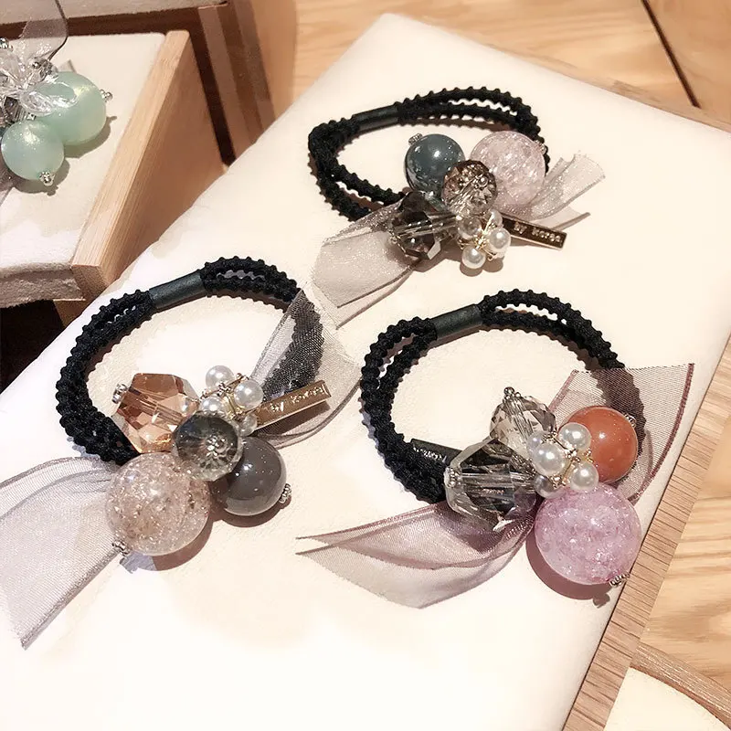 

2019 new Korean fashion cute hair rope delicate girl hair ring head rope bracelet dual-use girl hair accessories
