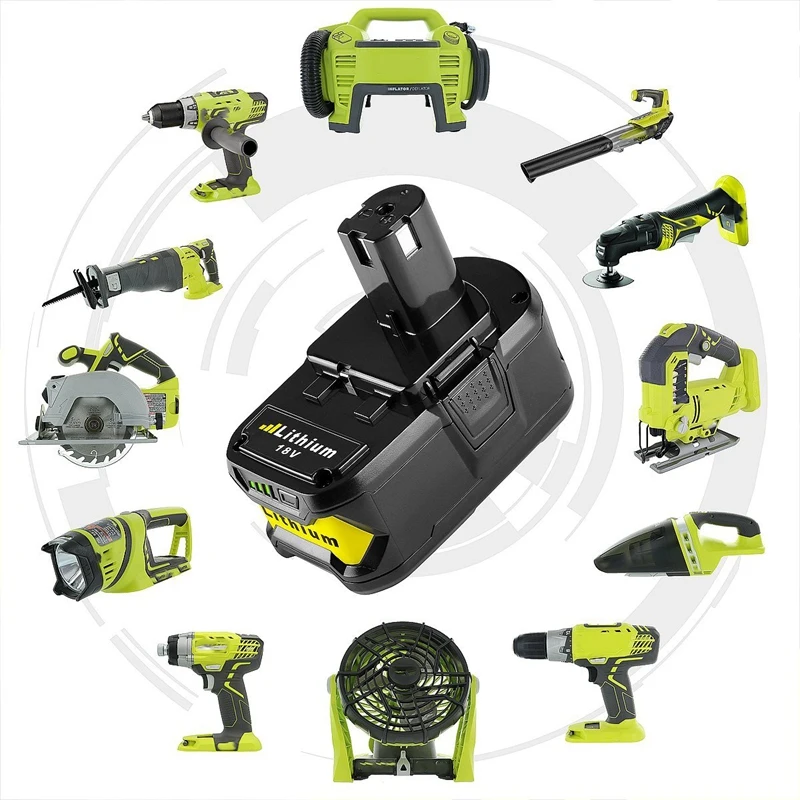 AABB-P117 зарядное устройство для Ryobi 9,6 в-18 в+ 1 шт. 18 в 5000 мАч замена литиевой батареи для Ryobi P108(аккумулятор с зарядным устройством) EU P