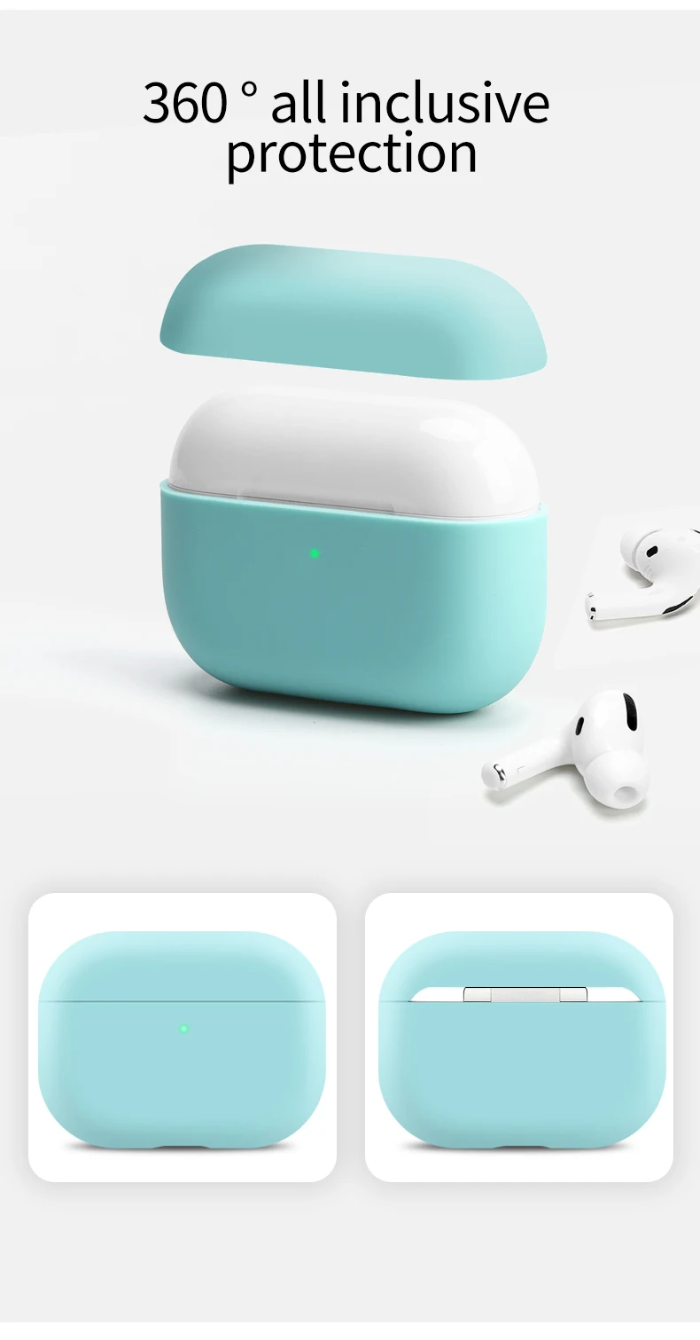 Для AirPods Pro силиконовый чехол для зарядки наушников Защитный чехол Беспроводная Крышка для наушников AirPods 3 Аксессуары