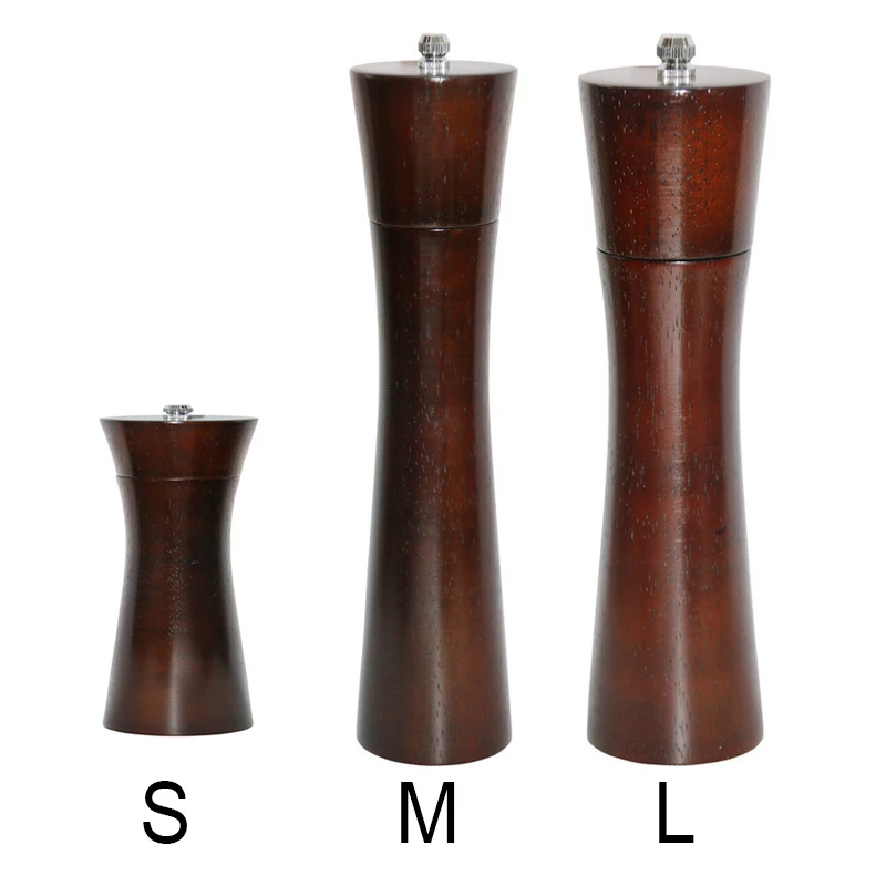Новинка ручная шлифовальная машина для соли и перца из твердого дерева специй