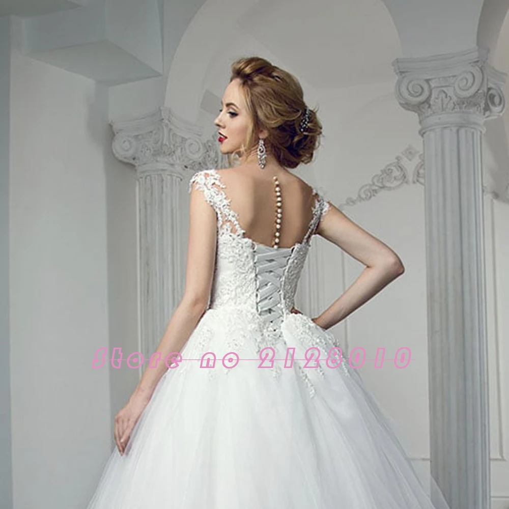 Custom Made Beading Appliques White Wedding Gowns Plus Size Bruidsjurken China Shop Online Bridal Dresses Mariage