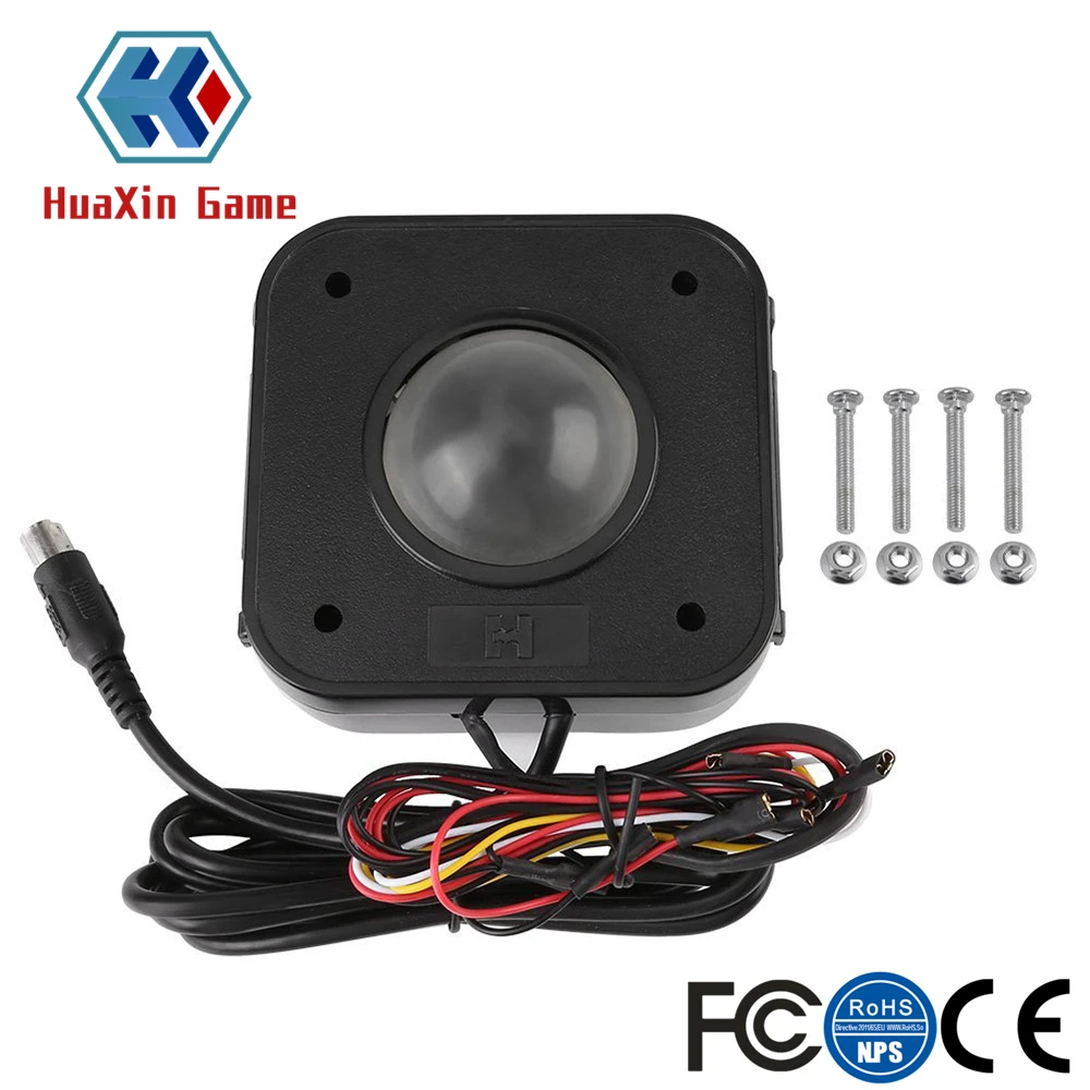 Connettore Pcb Ps2 Per Mouse Trackball Rotondo Illuminato Da 4.5Cm Per Arcade