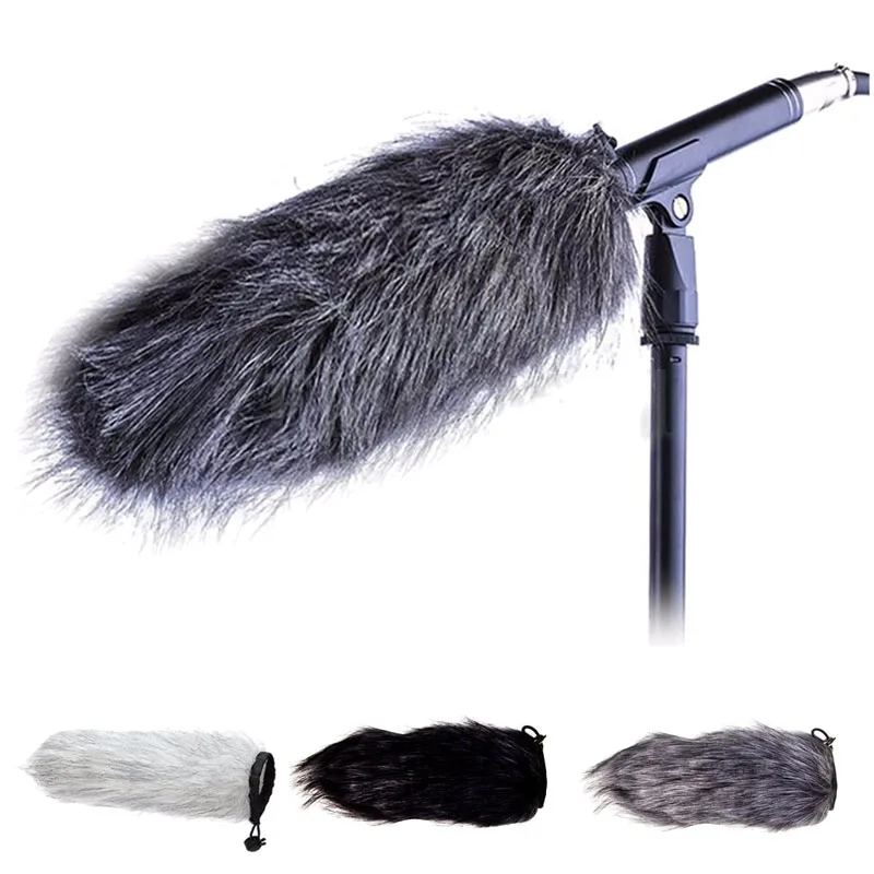 

Microphone Artificial Fur Windscreen Wind Cutter Cover Case Windshield For Professional Mic Microphone 18cm LFX-ING