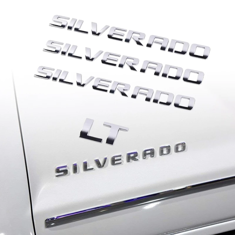 3D приподнятые и сильные клейкие наклейки буквы значок эмблема для Silverado LT 1500 2500Hd