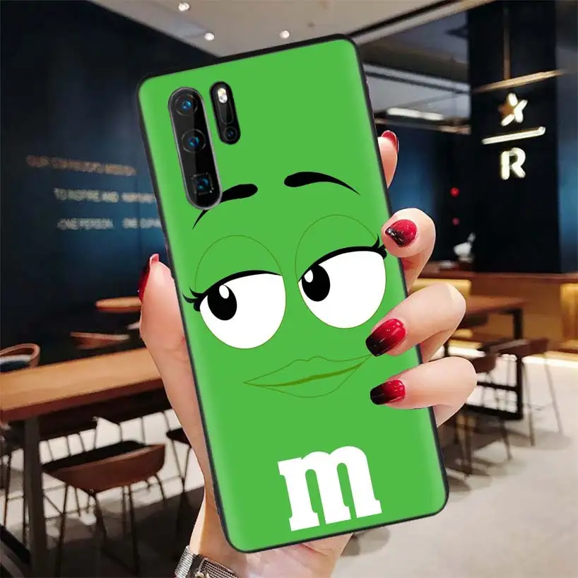 Милый шоколадный черный мягкий чехол M& M для huawei P30 P20 P10 Lite Pro P Smart Z mate 30 10 20 Lite чехол для телефона - Цвет: BD228-4