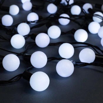 

Garland "Thread" 10 m with attachments "Balls 2.5 cm", IP44, dark thread, 100 LED, white glow, 8 modes, 220 V