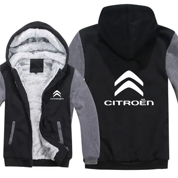 

For Citroen Hoodies Mans Jacket Winter High Quality Men Casual Wool Liner Unisex Casual Fleece Coat Sweatshirt Pullover