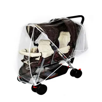 

Wind Shield Transparent Protection With Canopy Stroller Rain Cover Foldable Infant Twin Baby Pram Waterproof PVC Outdoor