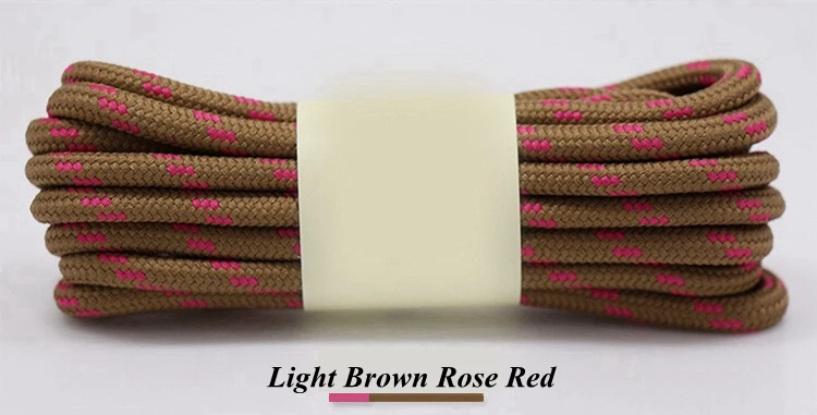 Durable Outdoor Sport Shoelaces - Round, Non-Slip, Multiple Lengths & Colors