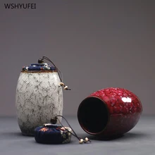 Измененная обжиганием в печи керамическая Емкость бака прекрасно впитывают влагу, герметичное уплотнение кофе в зернах чайные конфеты печенье с крышкой домашняя кухонная для хранения бак