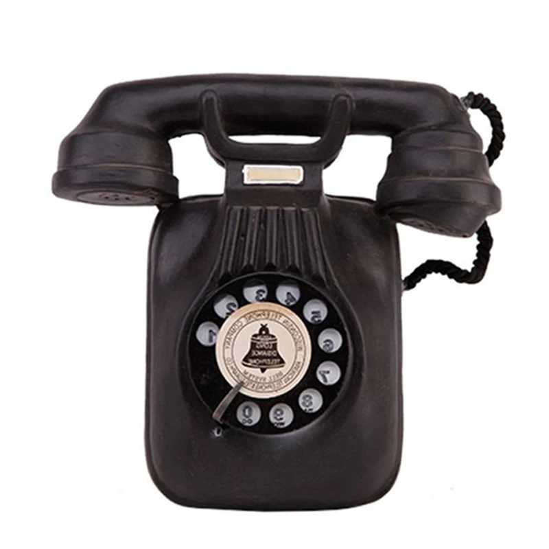 

Vintage Telephone Model Wall Hanging Retro Nostalgic Crafts Home Phone Miniature Figurines