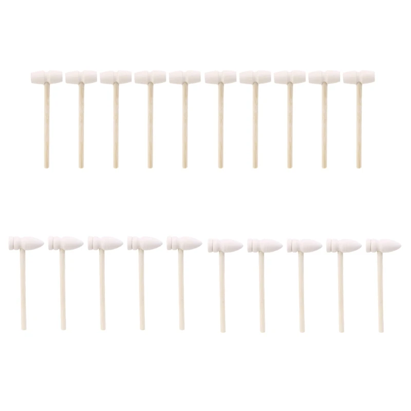  10 Pcs Wooden Hammers Toys for Chocolate Breakable Heart Mini Hammer Mallet Smash-able Smooth Finish | Инструменты