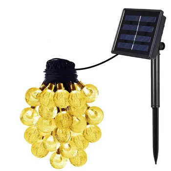 

30 LEDs 6.5m Crystal Ball Solar Light Outdoor IP65 Waterproof String Fairy Lamps Solar garden for Garden Christmas Decoration