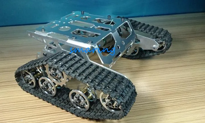 RC Tank Car Tank Smart Robotic Accessroies for DIY Model Car Kit Metal Plastic Tracks Stainless Steel Robot Damping