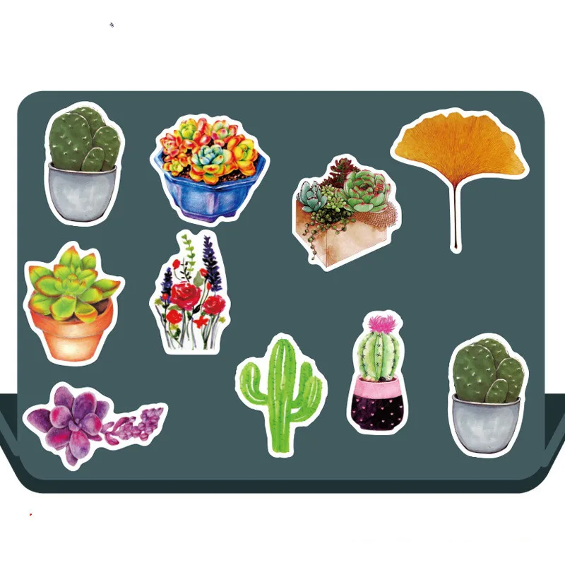 50Pcs/lot Succulent Cactus Mini Paper Sticker Decoration Stickers DIY for Craft Diary Scrapbooking Planner Kawaii Label Sticker
