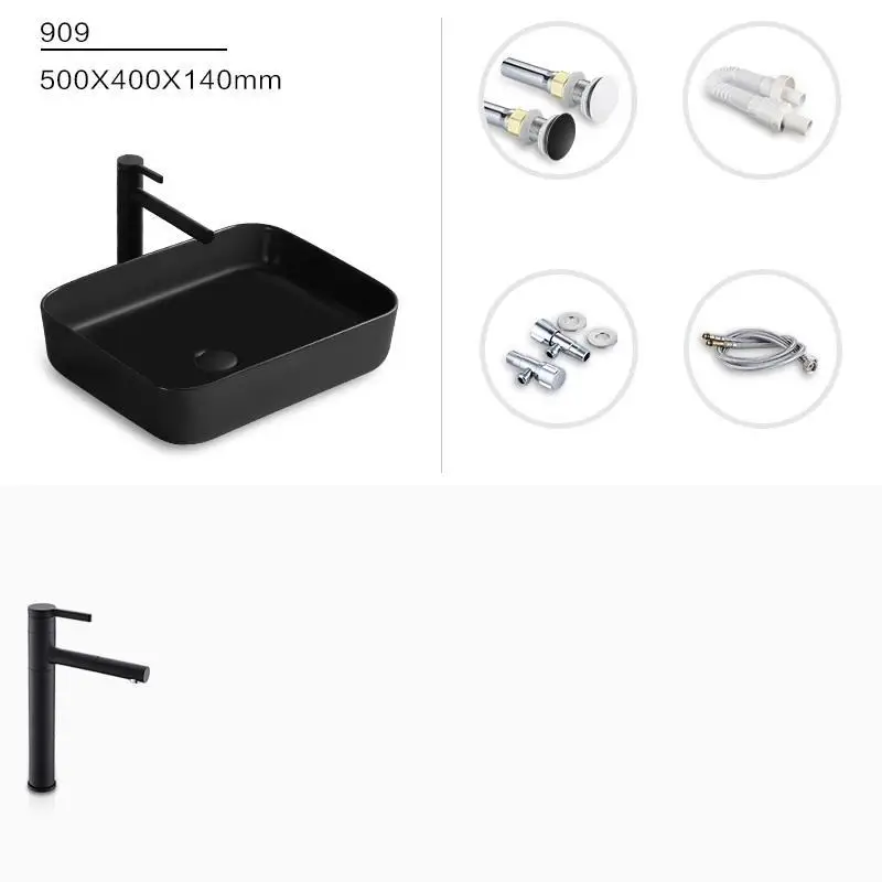 Banyo Waschtisch Salle Bain wastatel Black Da Appoggio Bagno De Mano Pia Para раковина для ванной комнаты Lavabo Cuba Banheiro умывальник - Цвет: Number 17
