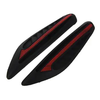 

4 Pcs Auto Car Black Red Rubber Front Rear Door Protector Stickers