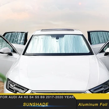 

For Audi A4 A5 S4 S5 B9 2017-2020 Car Windshield Sun Shade UV Protection Curtain Sunshade Side Window Mesh Visor Film