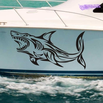 

Fishing Shark Decal Angling Bucket Tackle Shop Fishhook Sticker Fish Tank Boat Box Car Vinyl Decal