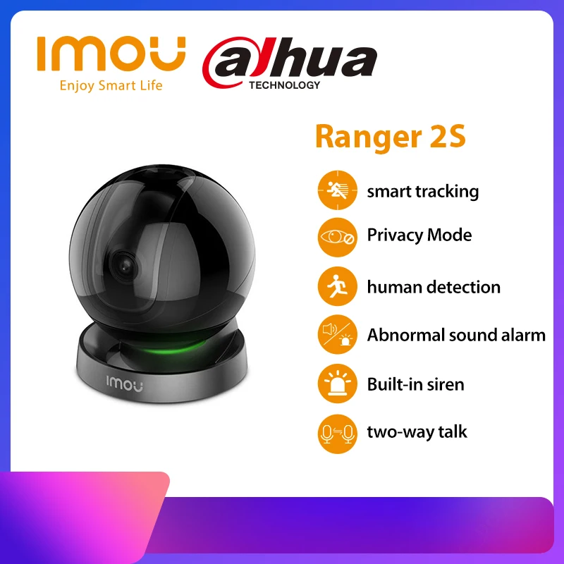 Dahua imou Ranger 2S 1080P Wifi IP Camera Home Security 360 Camera AI Human Detection Baby Phone Camera Night Vision ptz Camera