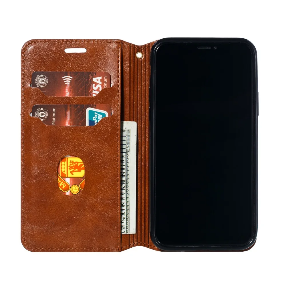 Кожаный флип для IPhone 11 pro Max XR XS Max 7 8 Plus 6s s Plus Магнитный чехол