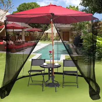

300x230 cm Pergola with anti-mosquito net zipper net umbrella cover dining table Sun canopy anti mosquito shadow garden deck