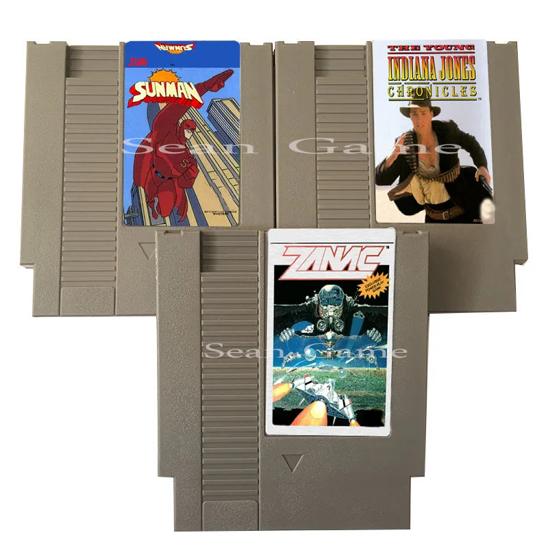 Superior quality Sunman/Young Indiana Jones Chronicles/Zanac The 72 Pin Game Cartridge for 8 Bit Video Console | Электроника